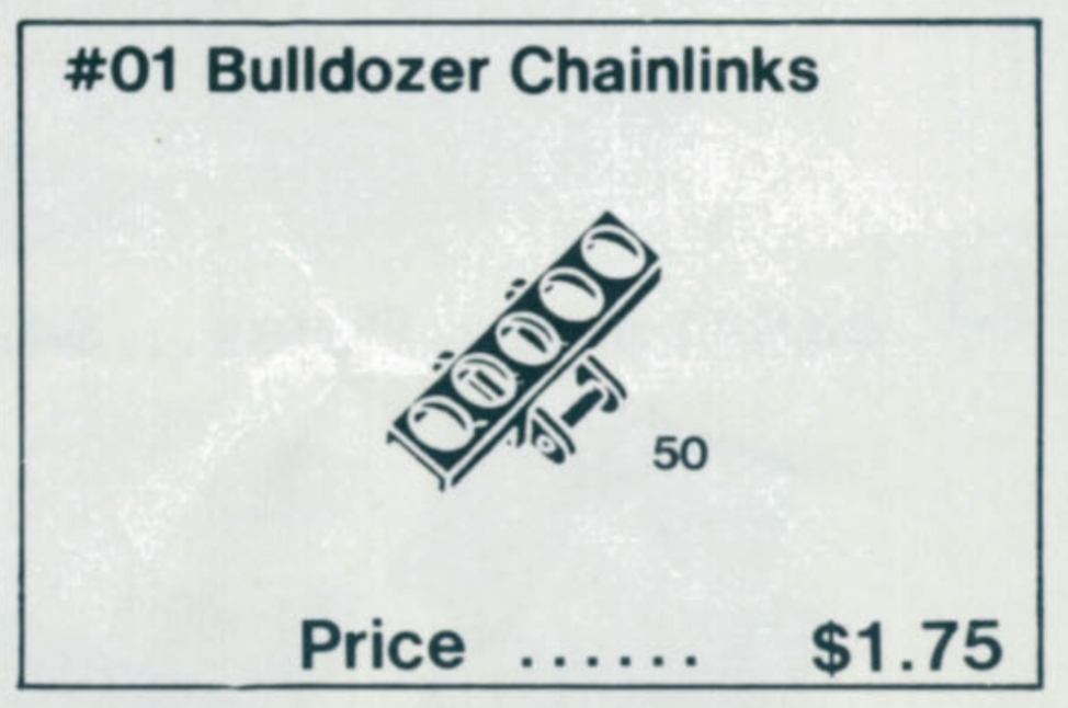 Bulldozer Chain Links LEGO set (#01-2)