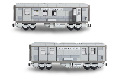 Santa Fe Cars - Set I (mail or baggage car) LEGO 9V set (#10025-1, 2002)