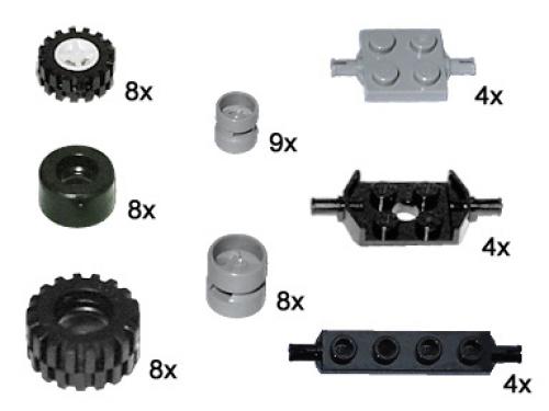 Small Wheels and Axles LEGO Bulk Bricks set (#10048-1, 2002)