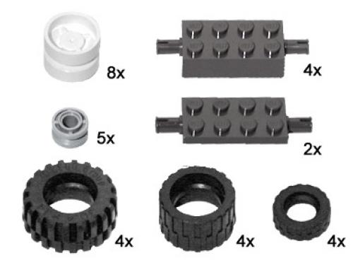 Large Wheels and Axles LEGO Bulk Bricks set (#10049-1, 2002)