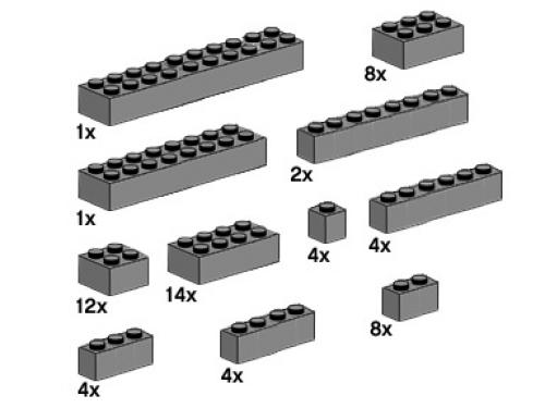 Assorted Dark Gray Bricks LEGO Bulk Bricks set (#10146-1, 2004)