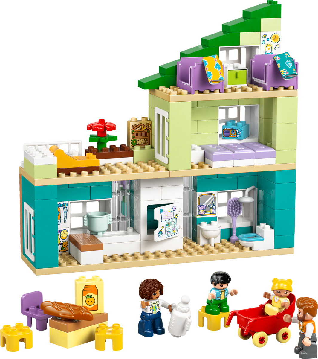 3 in 1 Modern Family House with Figures