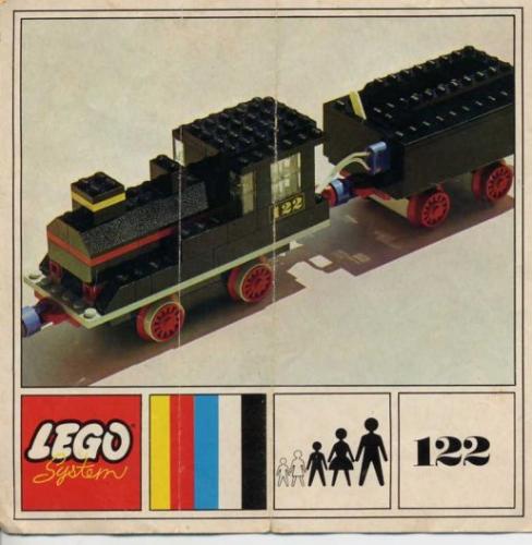 Loco and Tender LEGO 4.5V set (#122-1, 1969)