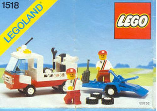 Race Car Repair LEGO set (#1518-1, 1989)