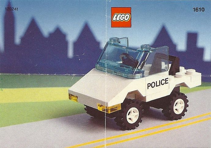 Police Car LEGO Classic Town set (#1610-1, 1991)