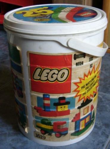 Storage Bucket LEGO Basic set (#1619-1, 1986)