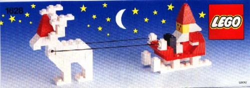 Santa on Sleigh with Reindeer LEGO set (#1628-1, 1989)