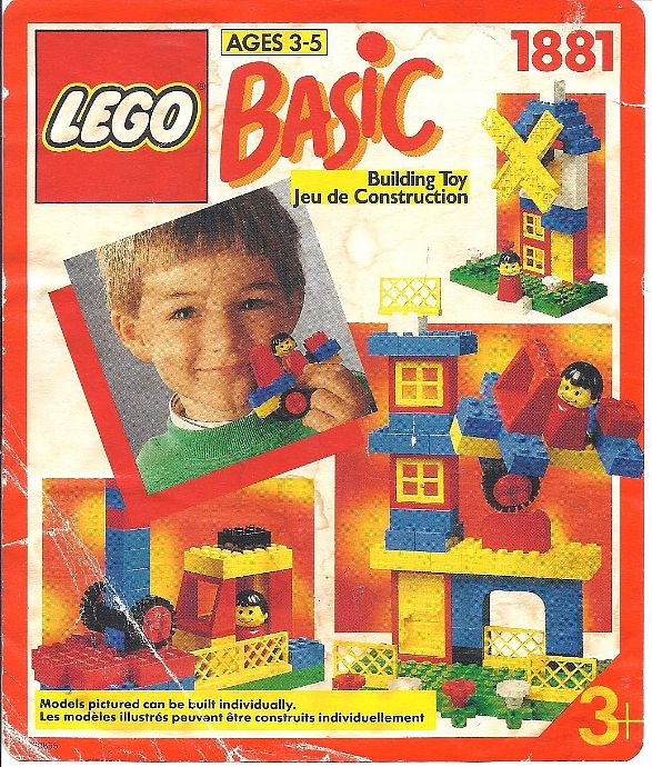 Small Bucket LEGO Basic set (#1881-1, 1991)