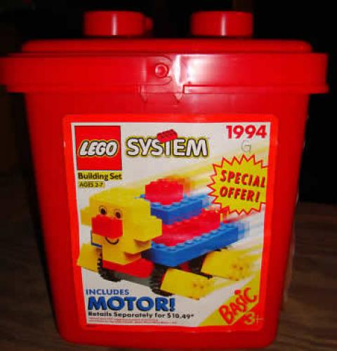 Turtle Bucket with Motor LEGO Basic set (#1994-1, 1992)