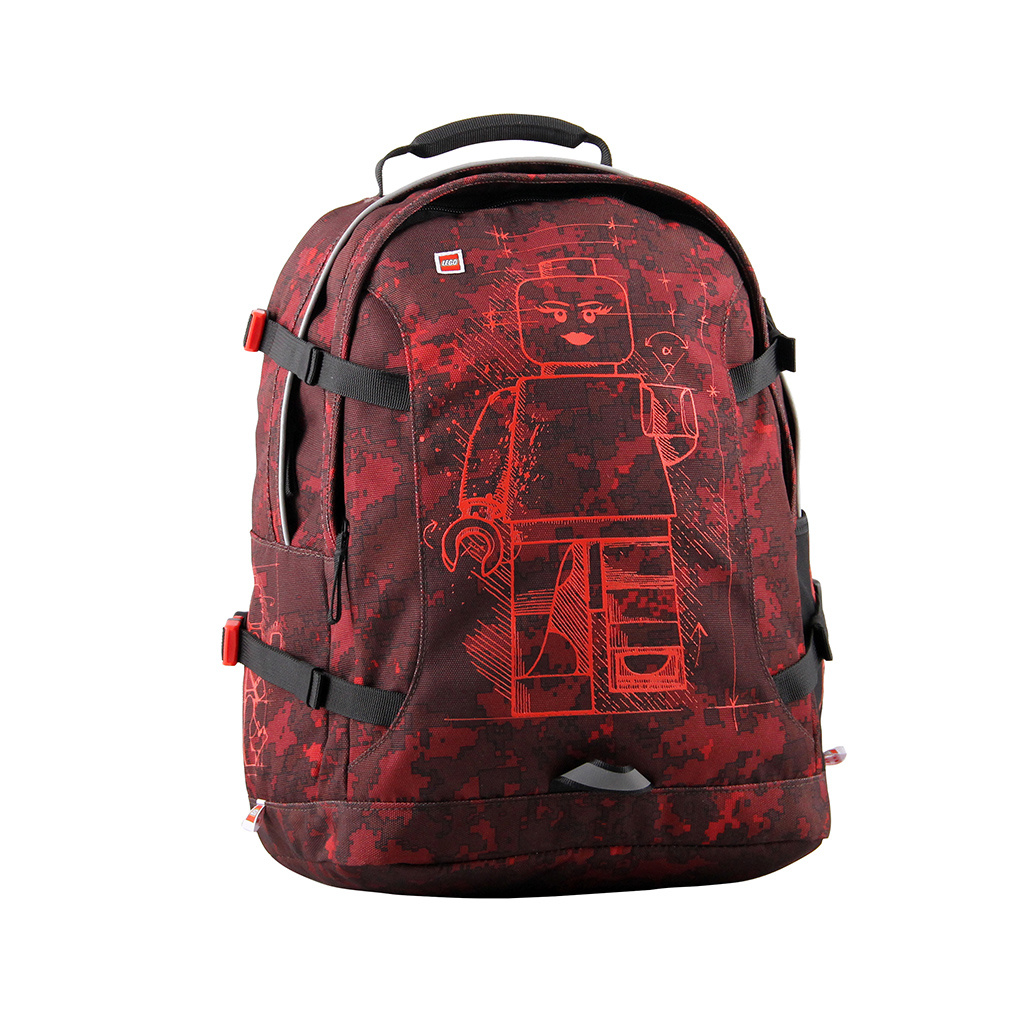 Teen Minifigure Burgundy Backpack LEGO Bags, Totes, & Luggage set (#200411916-1, 2019)