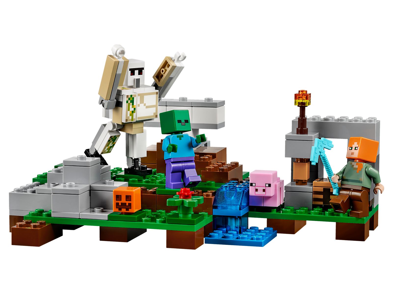The Iron Golem LEGO Minecraft set (#21123-1, 2016)