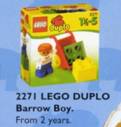 Boy with Barrow LEGO Basic Set set (#2271-1, 1998)