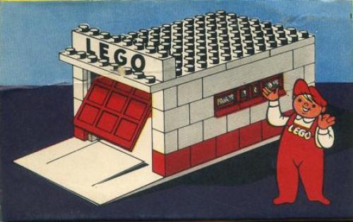 Garage with Automatic Door (White base and door frame) LEGO set (#236-1)