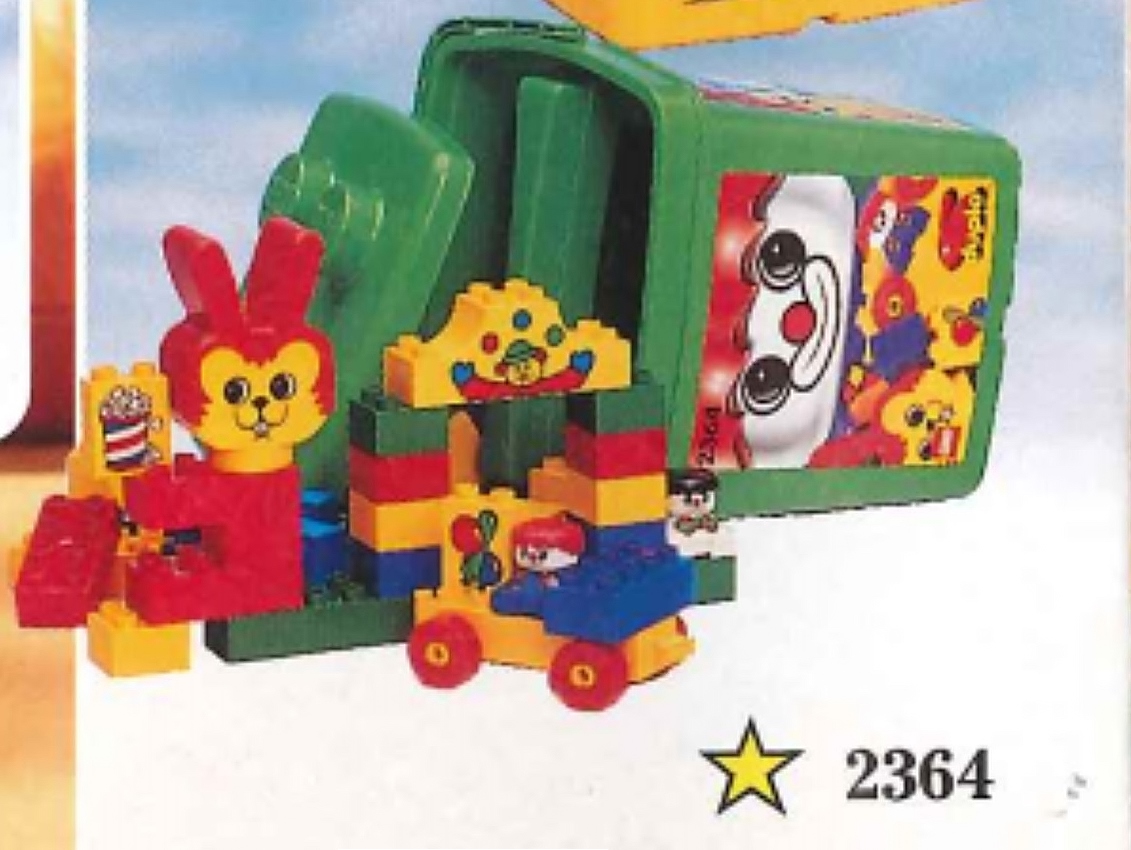 Circus Bucket Green LEGO Basic Set set (#2364-1, 1995)