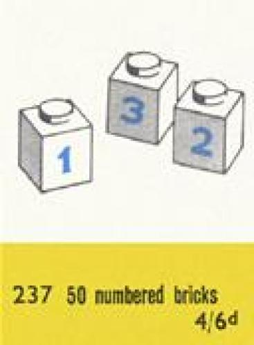 Number Bricks LEGO Supplemental set (#237-1, 1960)