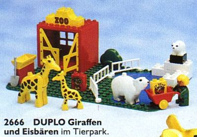 Savannah and Polar Animals (Mini Zoo) LEGO set (#2666-1, 1990)