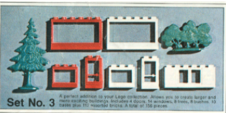 Set No 3 - Quaker/Life Cereal LEGO Samsonite set (#3-7, 1969)