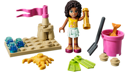 Andrea on the Beach LEGO Friends set (#30100-1, 2012)