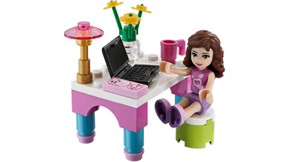 Desk LEGO Friends set (#30102-1, 2012)