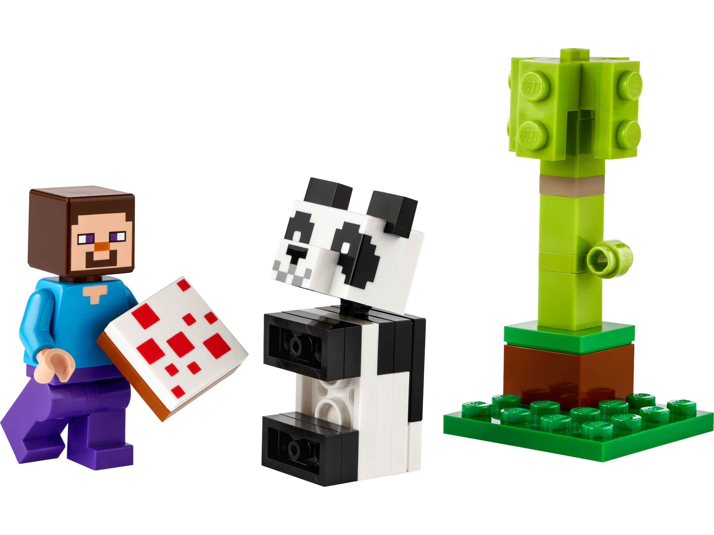 Steve and Baby Panda LEGO Minecraft set (#30672-1, 2024)