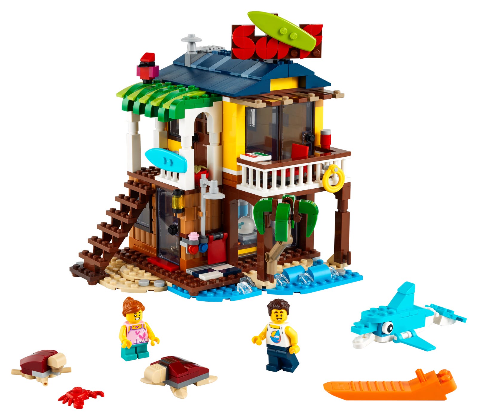 Surfer Beach House LEGO Creator 3-in-1 set (#31118-1, 2021)