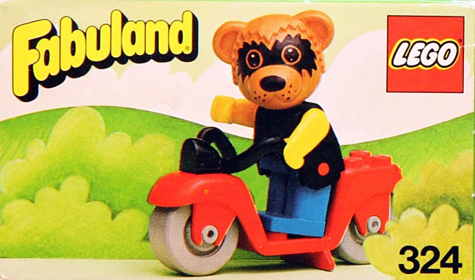 Ricky Racoon on his Scooter LEGO set (#324-1)