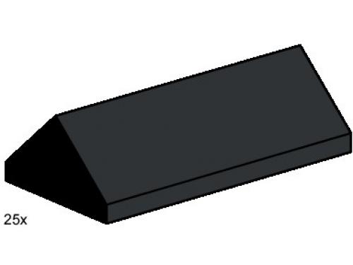 2 x 4 Ridge Roof Tiles Steep Sloped Black LEGO Bulk Bricks set (#3444-1, 2000)