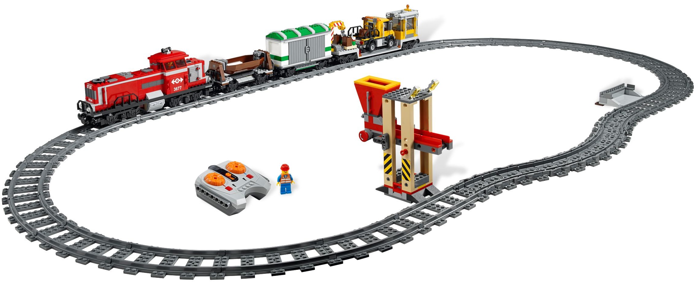Red Cargo Train LEGO set (#3677-1)
