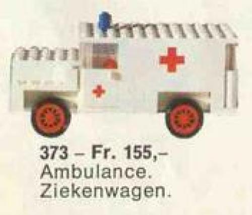 Ambulance LEGO set (#373-2, 1971)