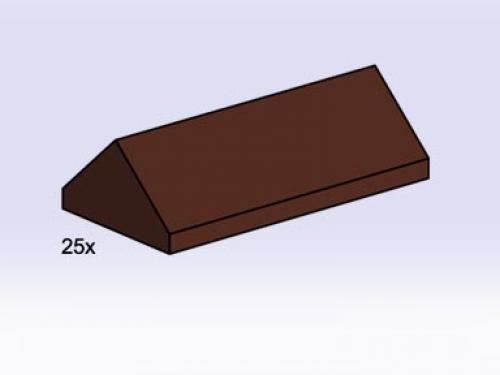 2 x 4 Brown Ridge Roof Tiles Steep Sloped LEGO Bulk Bricks set (#3756-1, 2003)