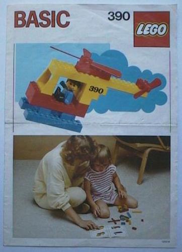 Helicopter LEGO Basic set (#390-1, 1986)