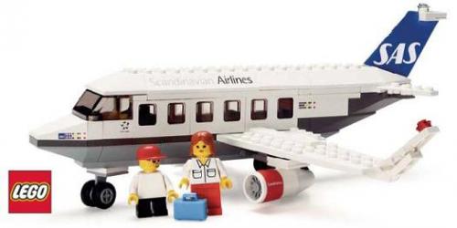 Passenger Plane - SAS Version LEGO World City set (#4032-2, 2004)
