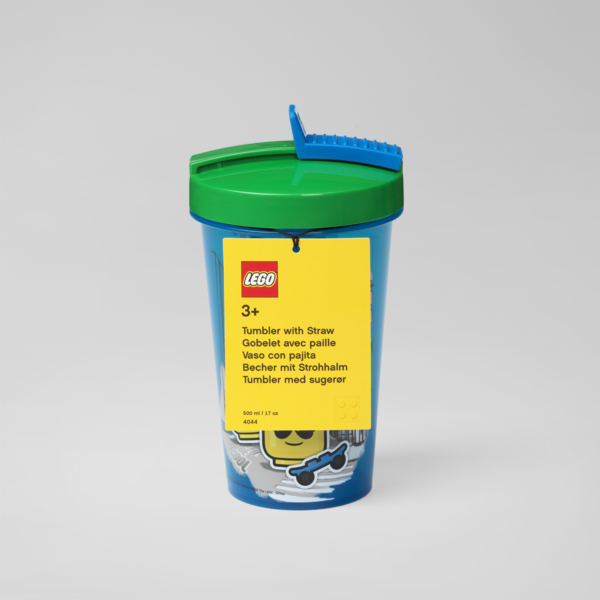 Boy Tumbler with Straw LEGO Houseware set (#40441724-1, 2018)