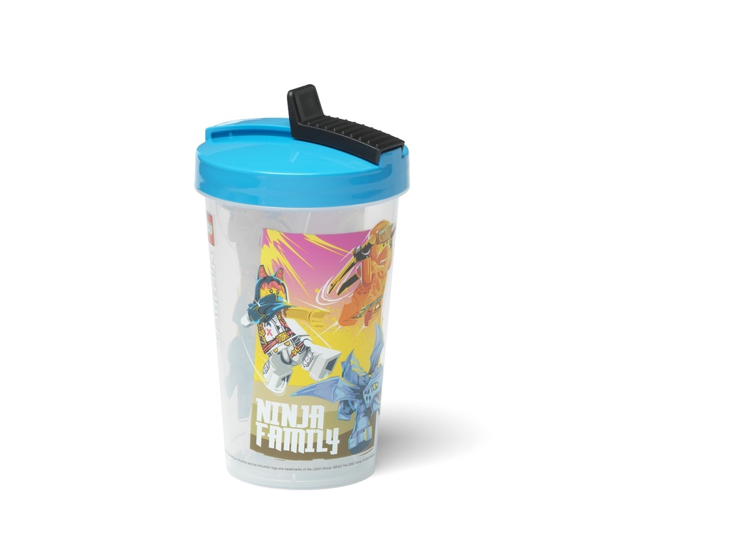 Ninjago Tumbler with Straw (Blue Lid) LEGO Houseware set (#40441726-1, 2024)