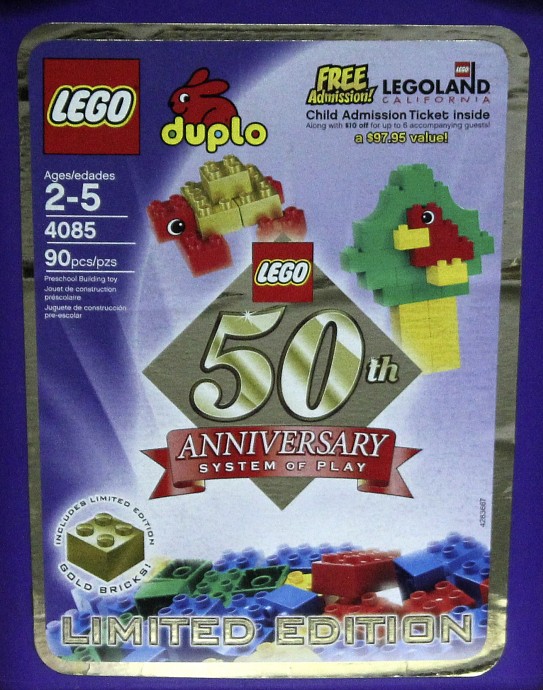 50th Anniversary Bucket LEGO Basic Set set (#4085-2, 2005)