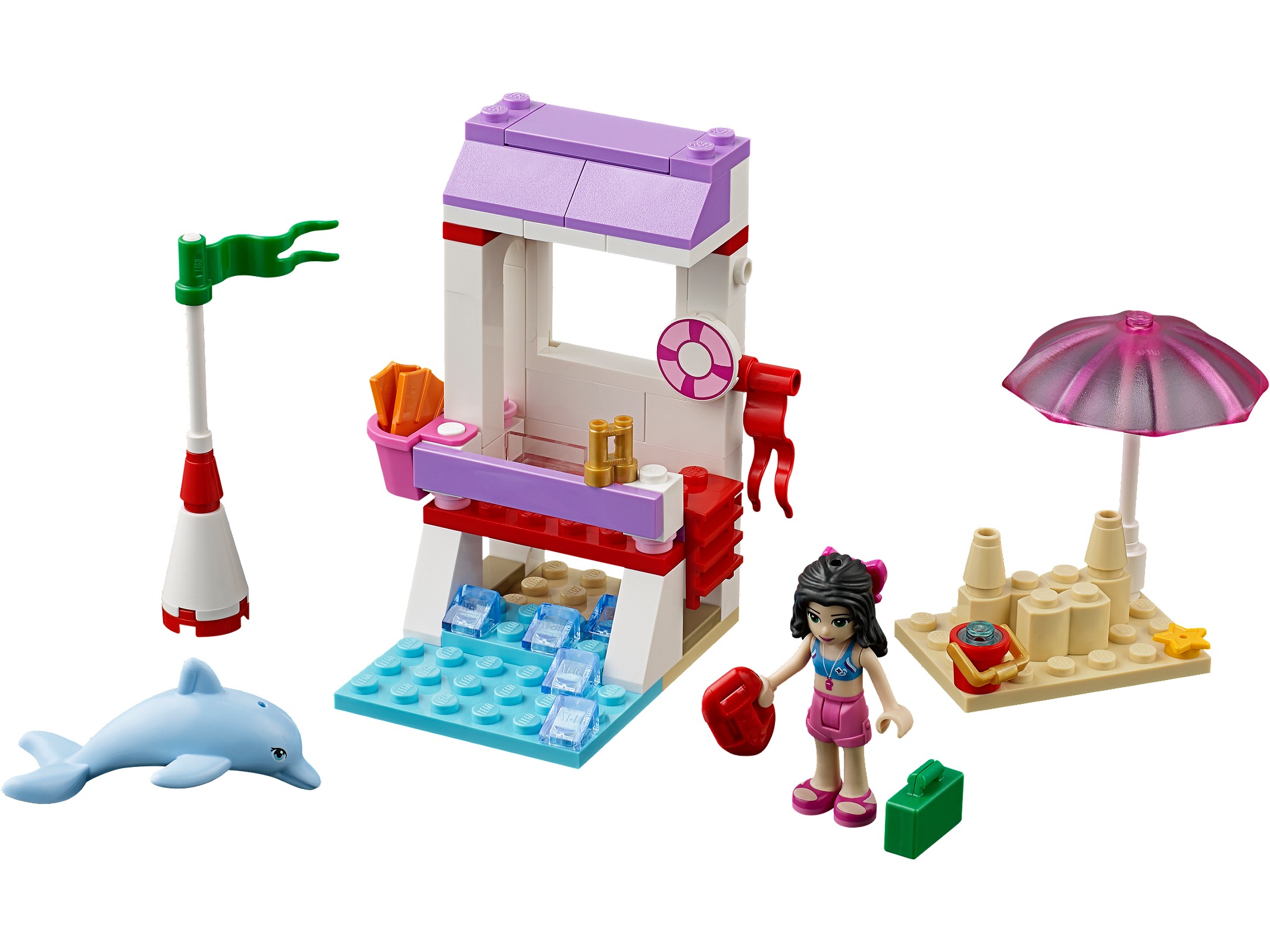 Emma's Lifeguard Post LEGO Friends set (#41028-1, 2014)