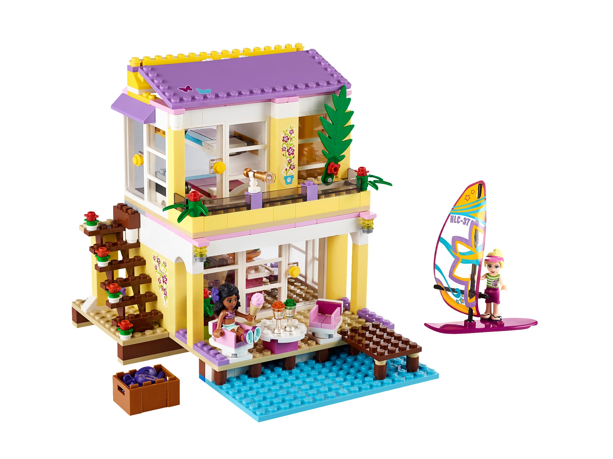 Stephanie's Beach House LEGO Friends set (#41037-1, 2014)