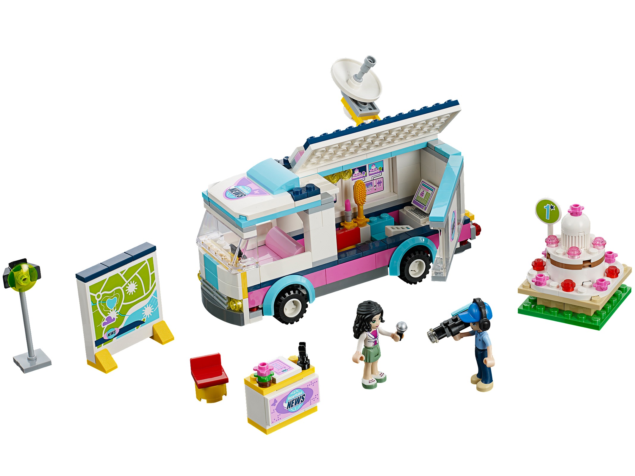 Heartlake News Van LEGO Friends set (#41056-1, 2014)