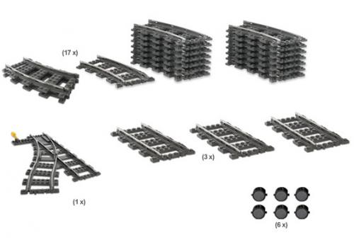 9V Train Switching Track Collection LEGO 9V set (#4206-1, 2006)