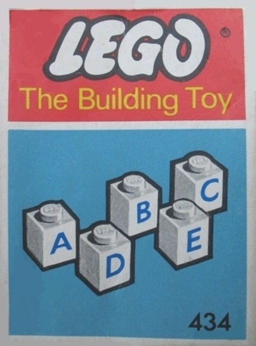 50 lettered bricks (The Building Toy) LEGO set (#434-1, 1966)