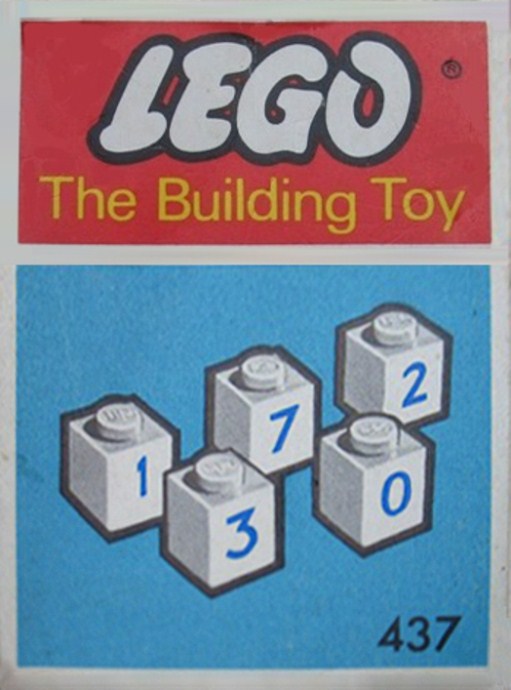 50 numbered bricks (The Building Toy) LEGO set (#437-1, 1966)