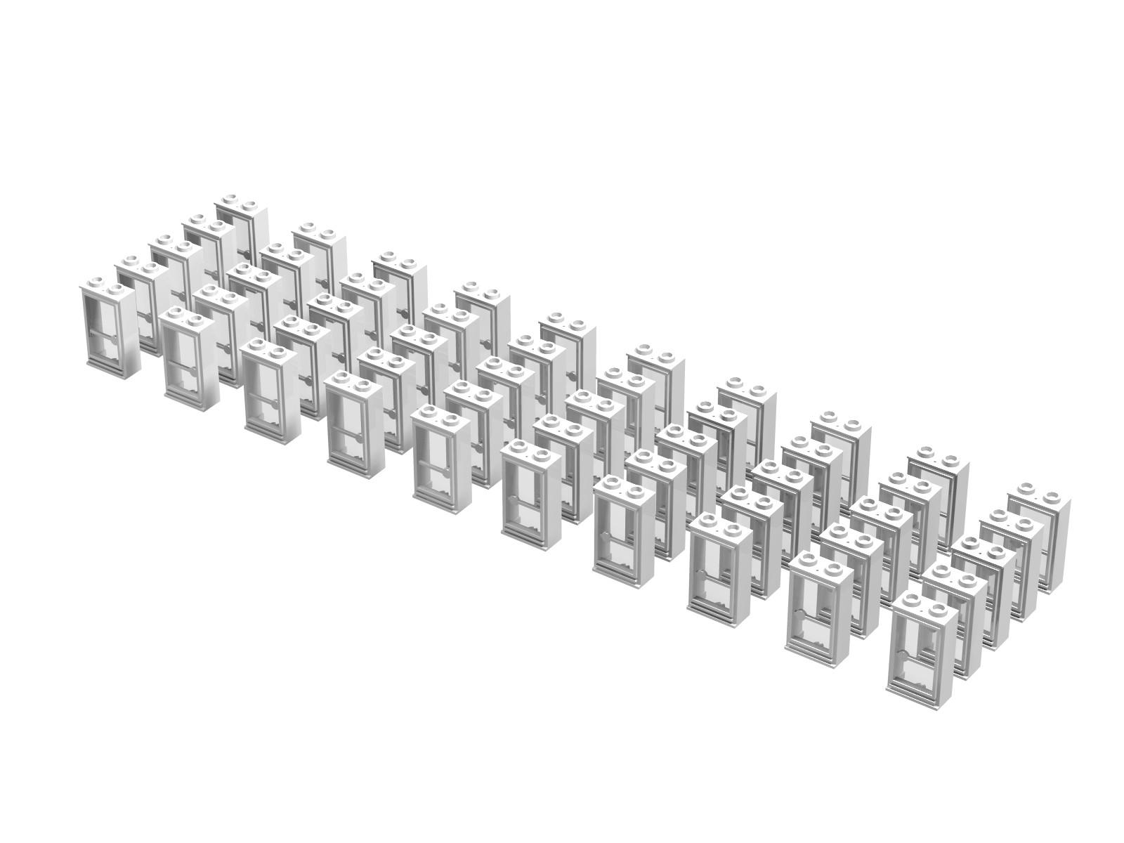 1 x 2 x 3 Doors Refill, White LEGO set (#460-2W, 1966)