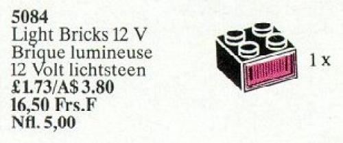 12V Light Brick LEGO Service Packs set (#5084-1, 1989)