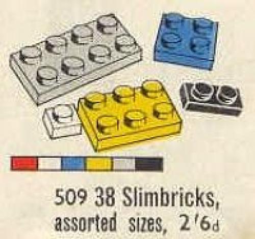 38 Slimbricks Assorted Sizes LEGO set (#509-1, 1965)