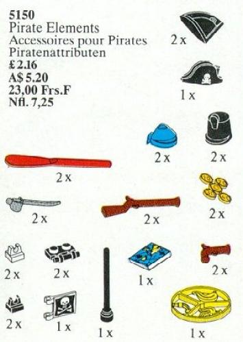 Pirate Elements LEGO set (#5150-1, 1990)