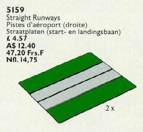 Straight Runways LEGO set (#5159-1, 1990)