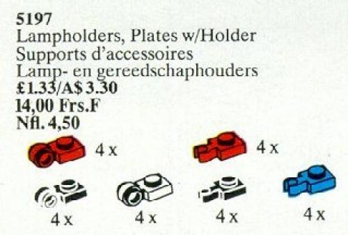 Lampholders, Plate with Holders LEGO Service Packs set (#5197-1, 1989)