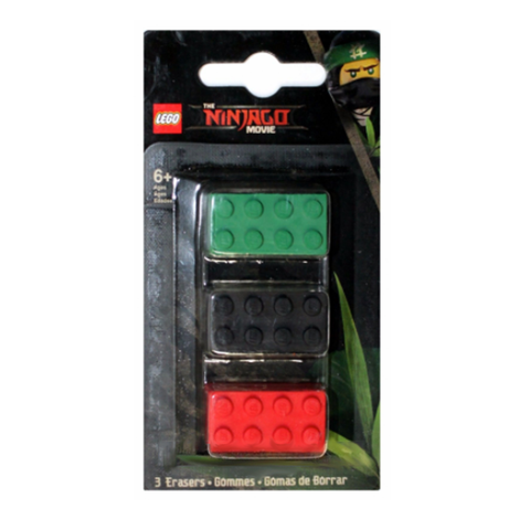 The LEGO Ninjago Movie: Brick Erasers Set LEGO Stationery and Office Supplies set (#51974-1, 2017)