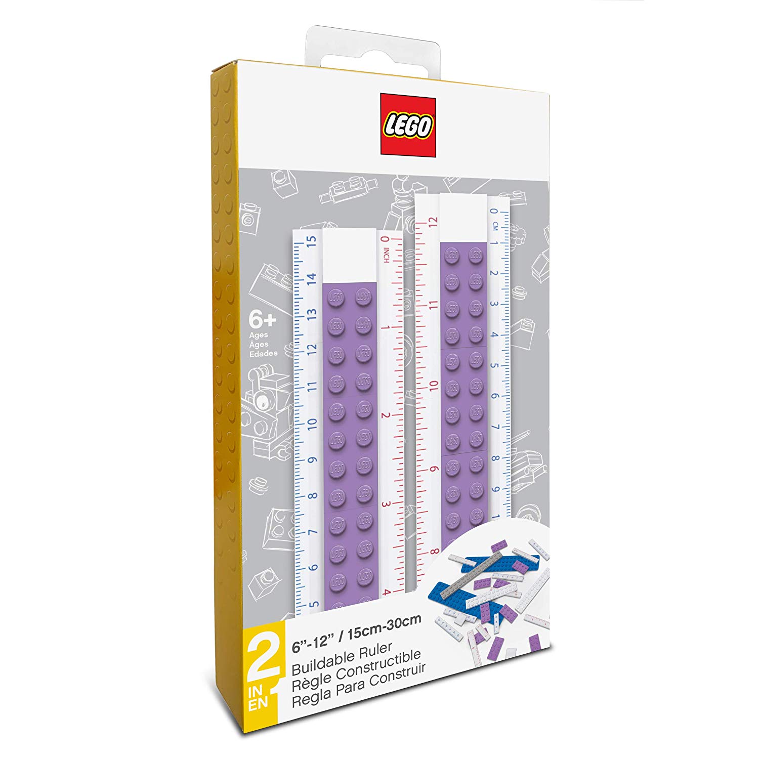 Buildable Ruler (Medium Lavender) LEGO set (#52397-1)