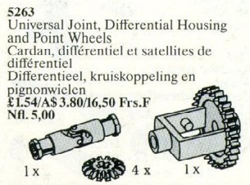 Universal Joint, Differential Housing, and Point Wheels